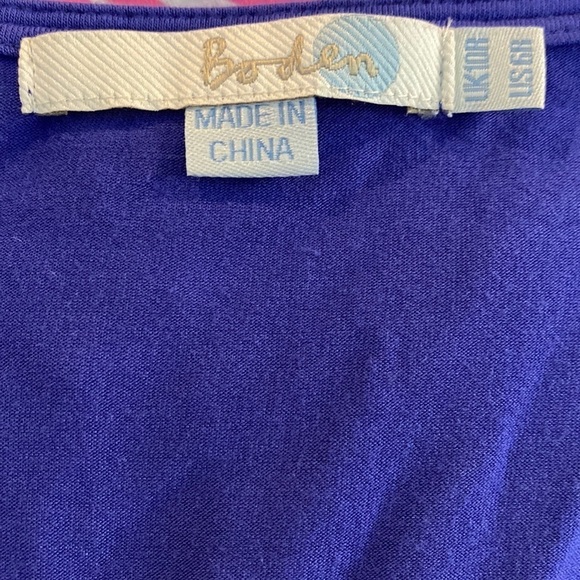 Boden cornflower blue knit ruffle scoop neck long sleeve‎ midi dress - Picture 3 of 6